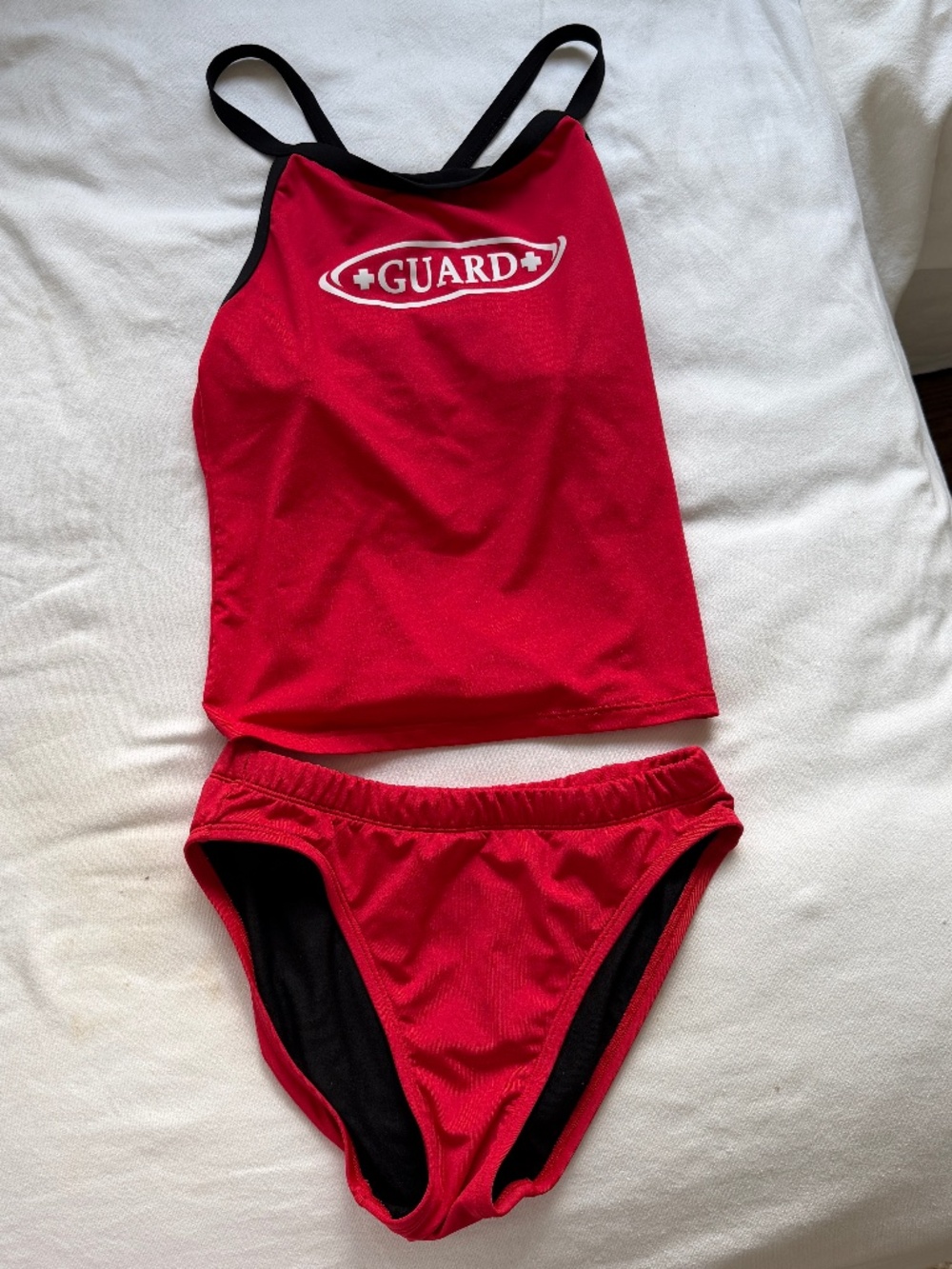 Red Lifeguard Bikini, size small